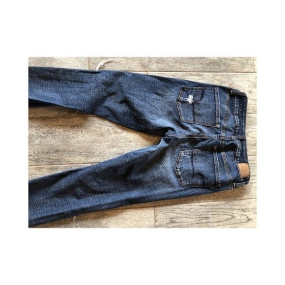 American Eagle 4 High Rise Jegging Jeans Super Stretch Destroyed Distressed - Picture 9 of 9
